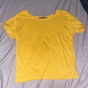 yellow crop top